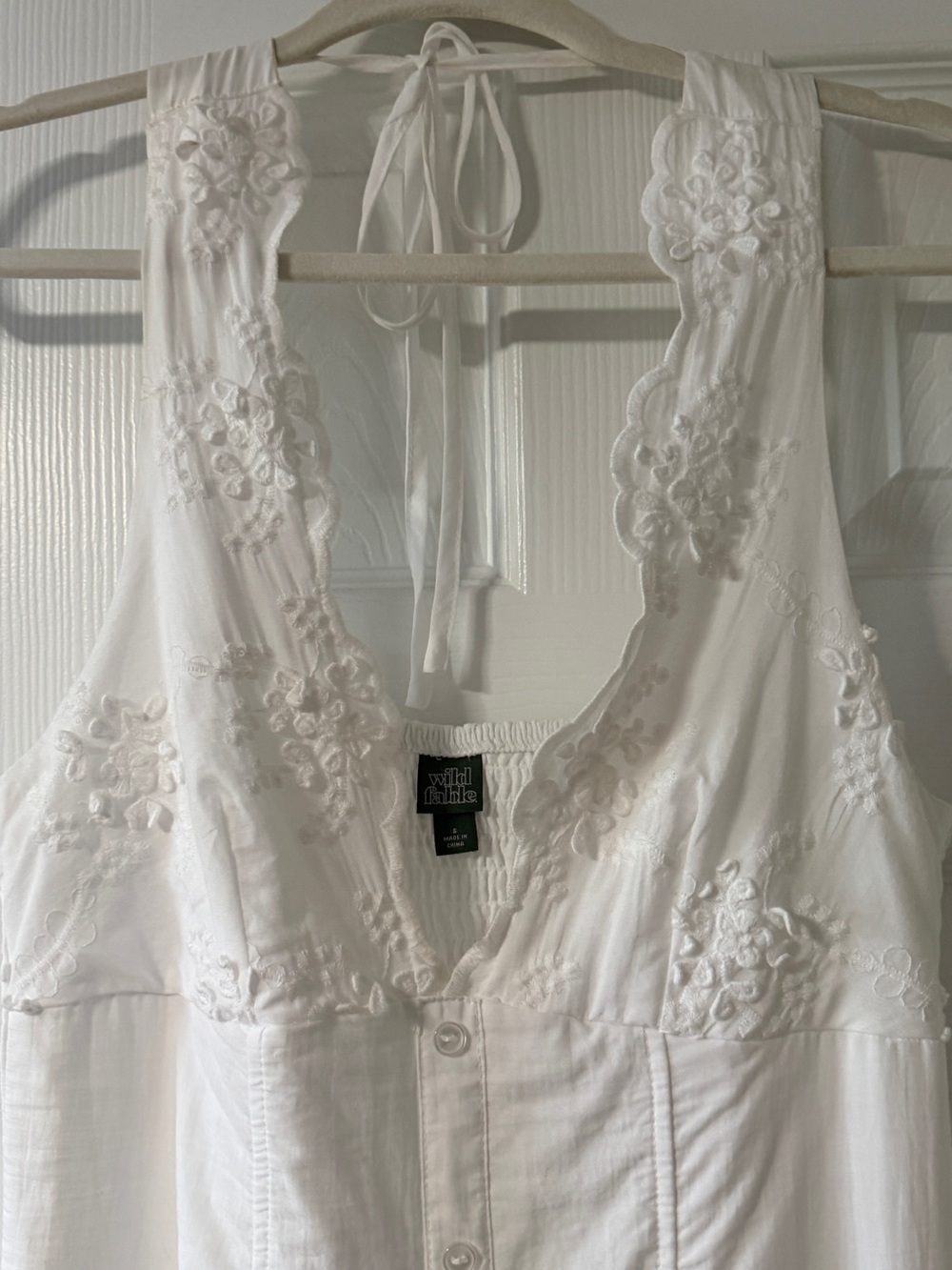 Wild Fable White Lace Embroidered Maxi Sundress - NWOT size S - Picture 3 of 8